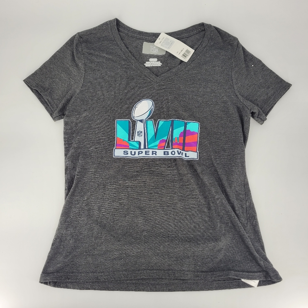 NFL Super Bowl Women's Size S Short Sleeve Gray T-Shirt NWT